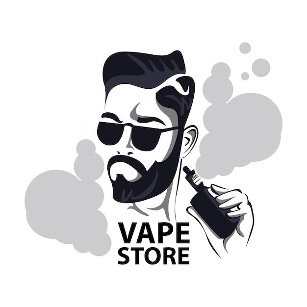 Vape store with silhouette design style