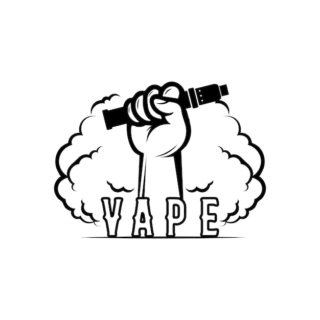 Vector vape and vapor logo icon smoke vector and set design for vapers vaping device and lifestyle modern smoking