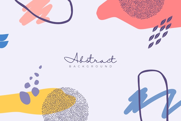 Variety of cute shapes and abstract background