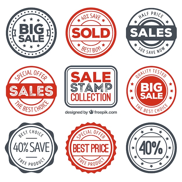 Variety of great stickers with special offers