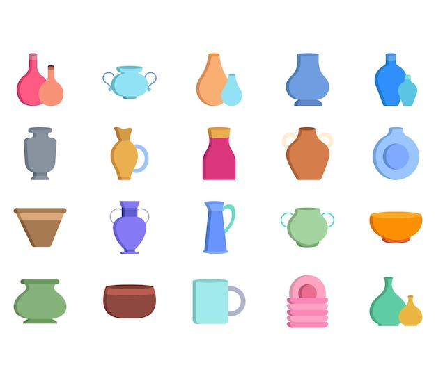 variety of water Pot illustration set