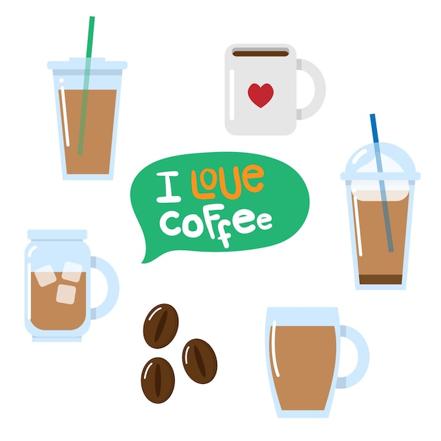 Various coffee vectors