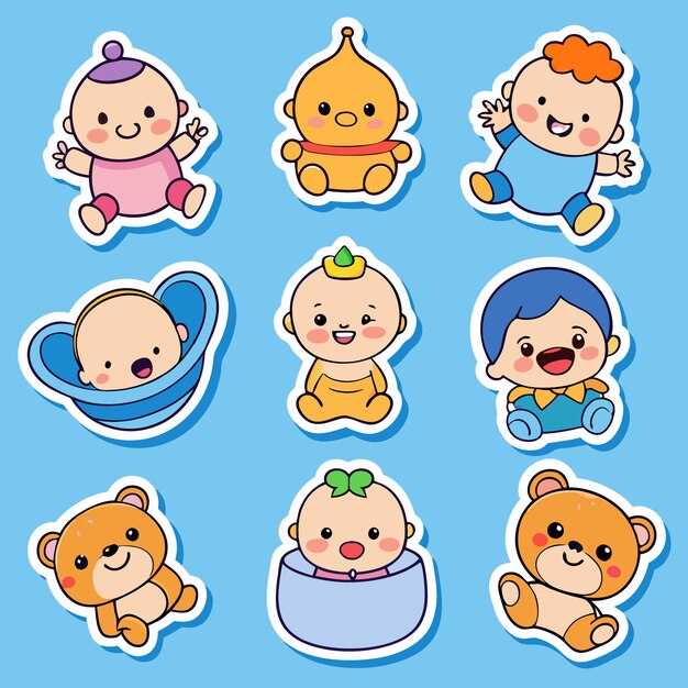 various cute stickers