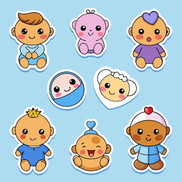 various cute stickers