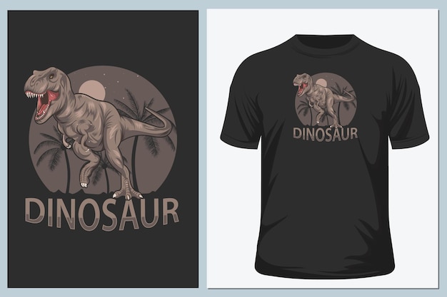 Various dinosaurs silhouette vector illustration. T shirt and sticker