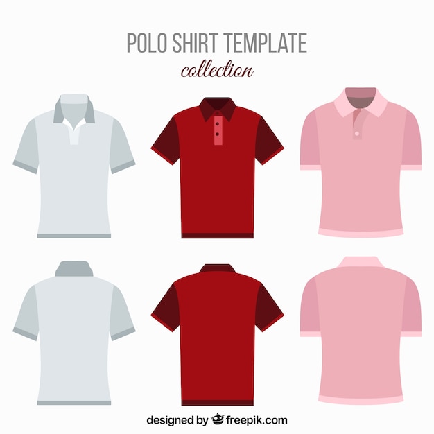 Various polo shirts for men