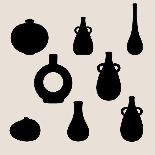 Vase Modern silhouette illustration