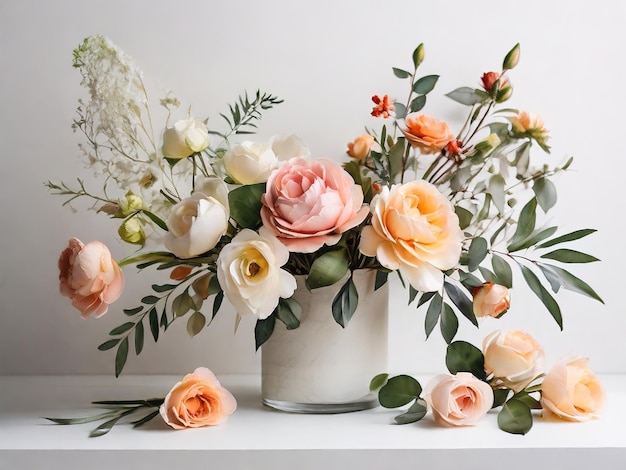 a vase with flowers on it and the word flowers on the bottom