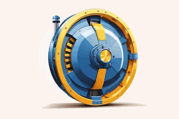 vault door bank white background illustration