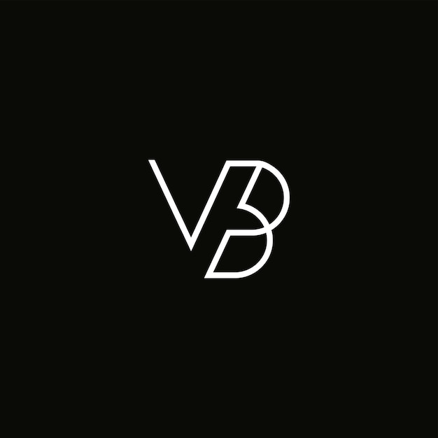 VB initial monogram vector icon illustration