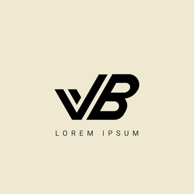 Vector vb logo v b design white vb letter vb v b letter logo design initial letter vb linked circle