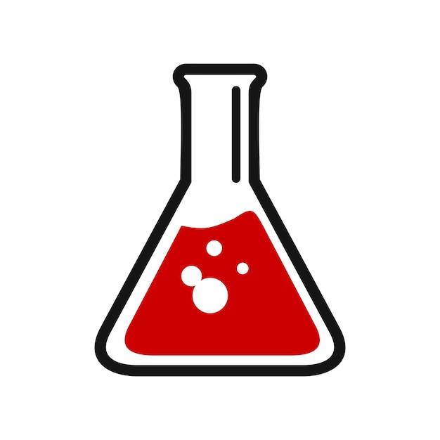 Vecto chemical flask icon