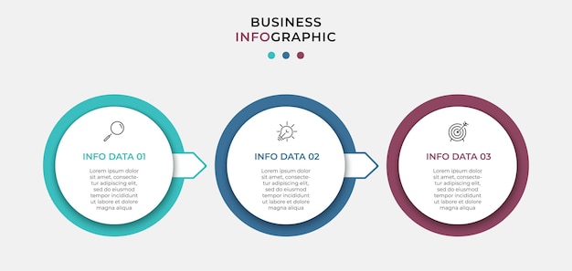 VectoInfographic design business template with icons and 3 options or steps