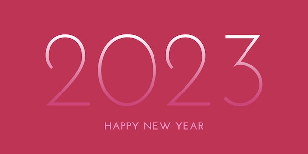 Vector 2023 new year banner Viva Magenta 181750 color of the year 2023 Viva magenta trendy background and gradient numbers Happy new year text