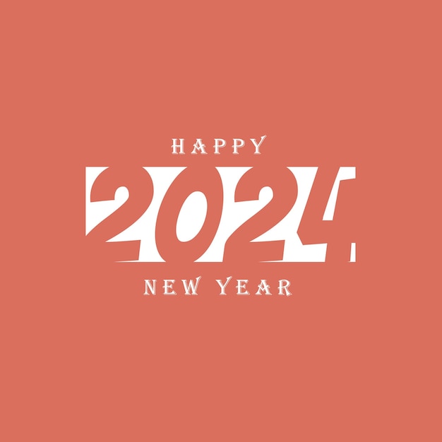 Vector 2024 happy new year design