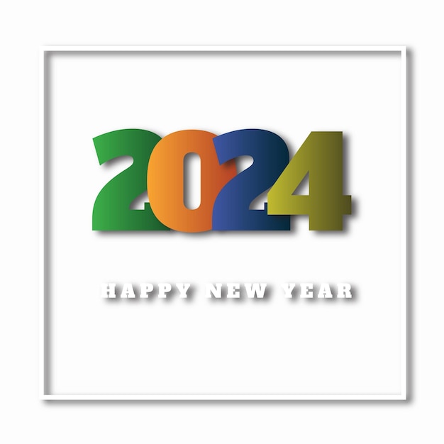 Vector 2024 happy new year design