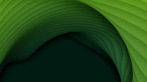 Vector vector 3d abstract background with paper cut shapes. green carving art