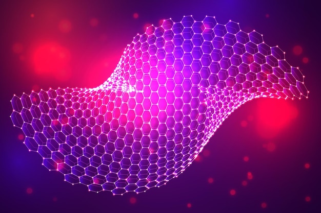 vector 3d background wave of points geometric dance