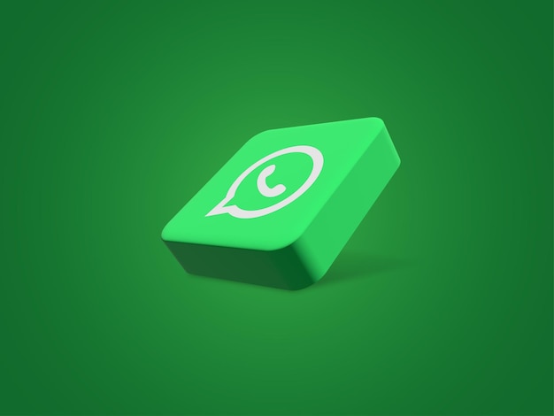 Vector vector 3d social media whatsapp icon