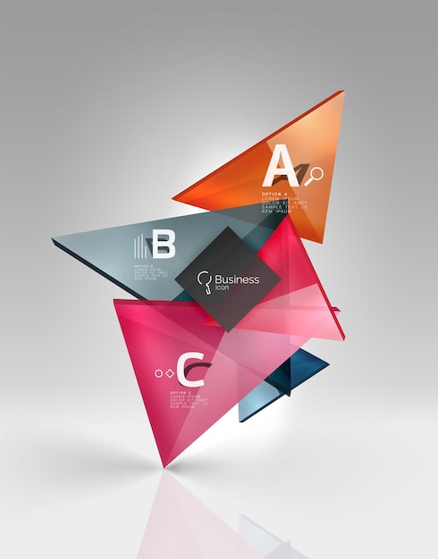 Vector 3d triangle abstract background