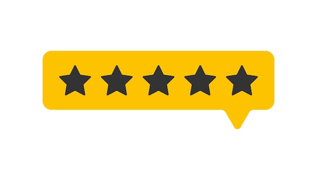 Vector 5 star feedback rate us service satisfaction Rating five stars