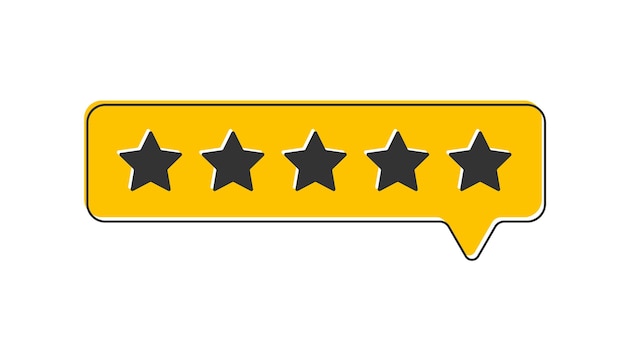 Vector 5 star feedback rate us service satisfaction Rating five stars