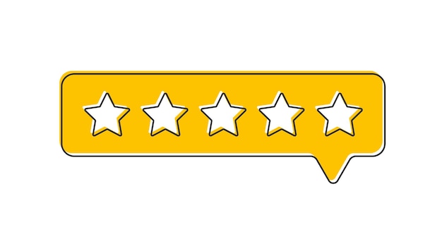 Vector 5 star feedback rate us service satisfaction Rating five stars