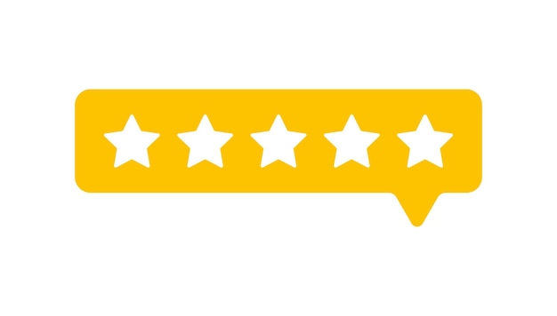 Vector 5 star feedback rate us service satisfaction Rating five stars