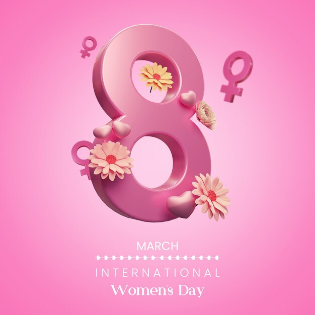 Vector vector of 8 march womens day social media template