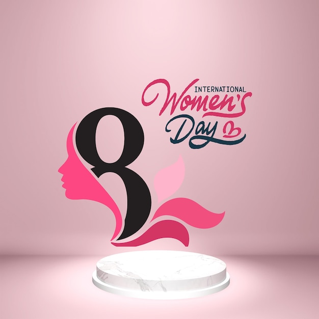 Vector of 8 march womens day social media template