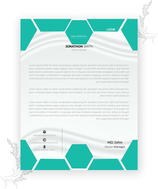 Vector a4 letterhead template