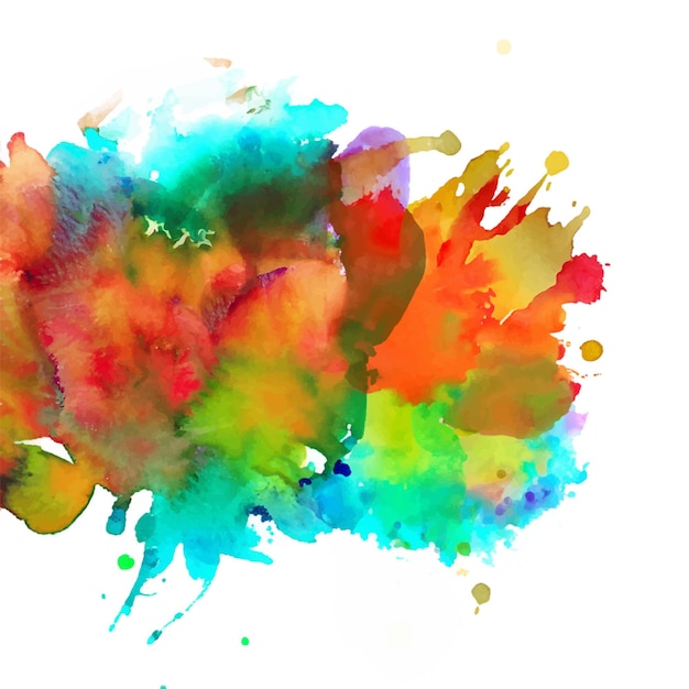 vector abstract background with a colourful watercolour splatter design