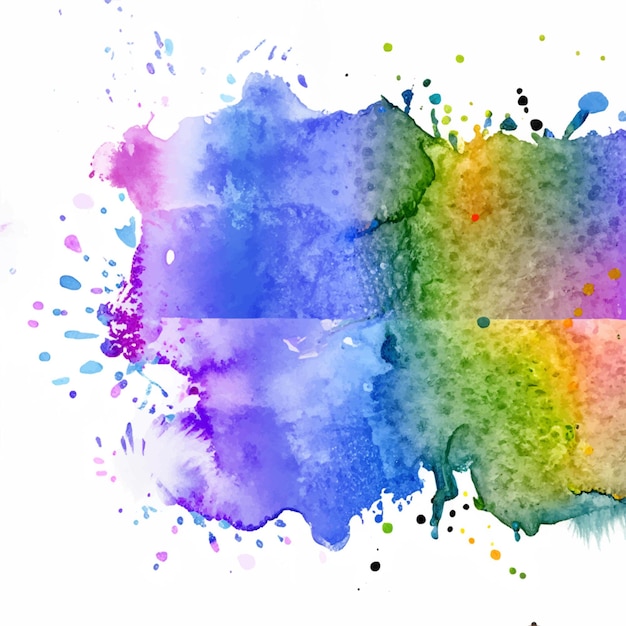 vector abstract background with a colourful watercolour splatter design