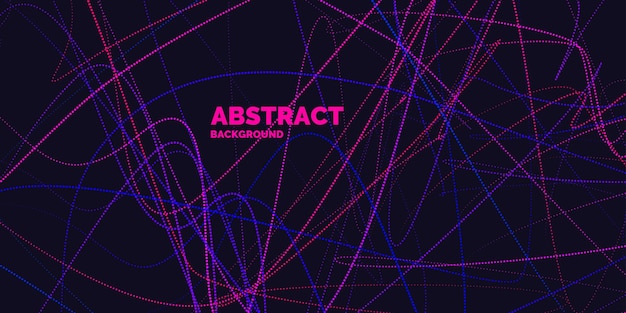 Vector abstract background with dynamic waves line and particles