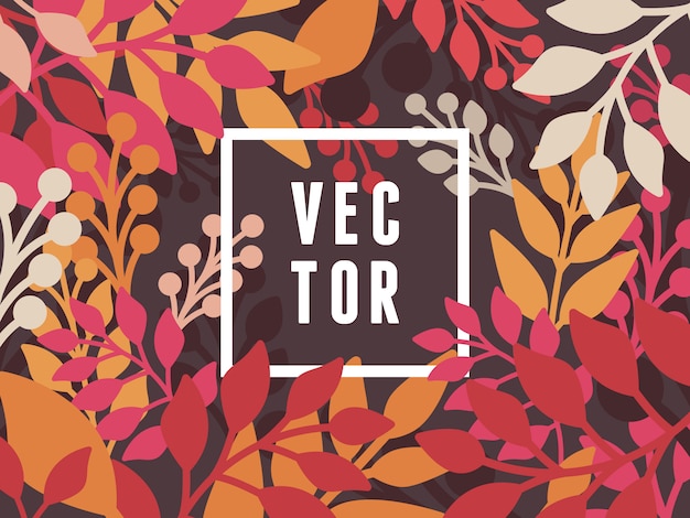 Vector abstract background with leaves