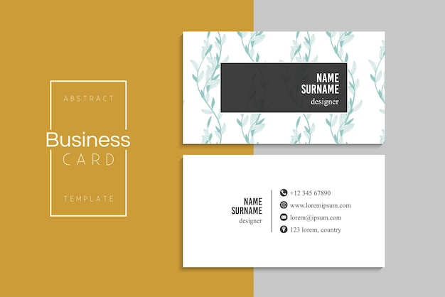 Vector abstract creative business cards (back and front set template)