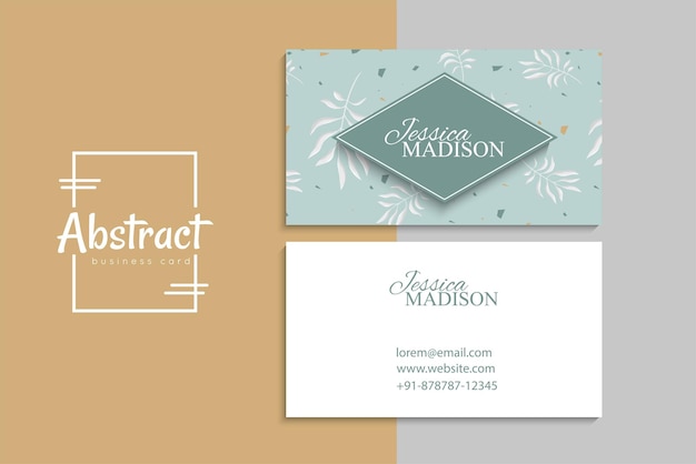 Vector abstract creative business cards (back and front set template)