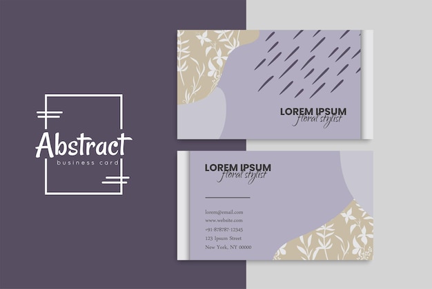 Vector abstract creative business cards (back and front set template)