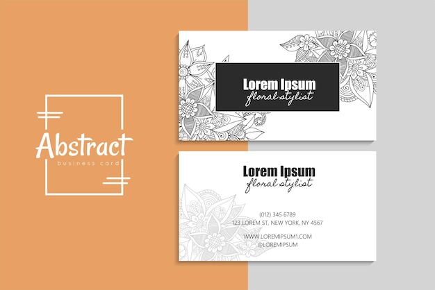 Vector abstract creative business cards (back and front set template)