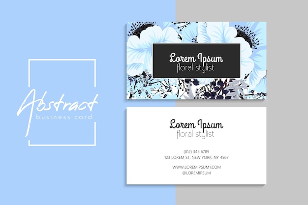 Vector abstract creative business cards (back and front set template)