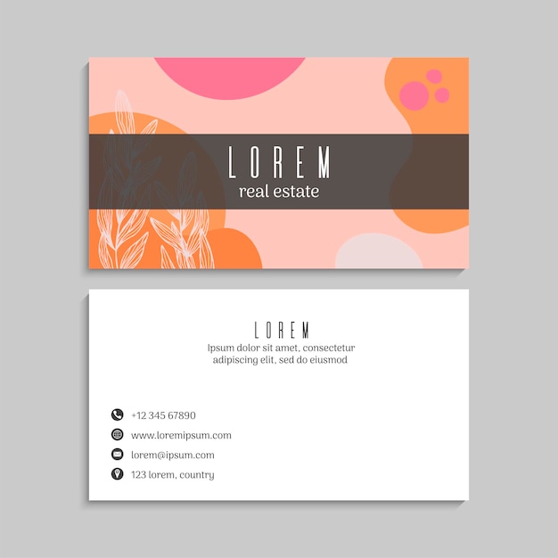 Vector abstract creative business cards set template Vector illustration