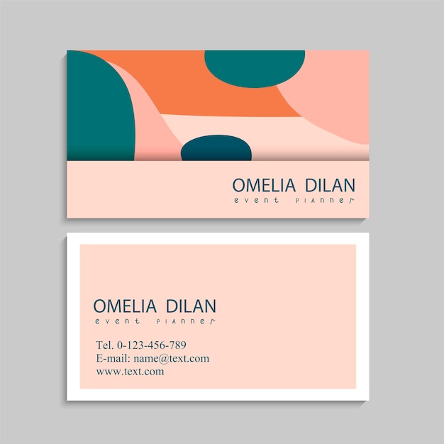 Vector abstract creative business cards set template Vector illustration