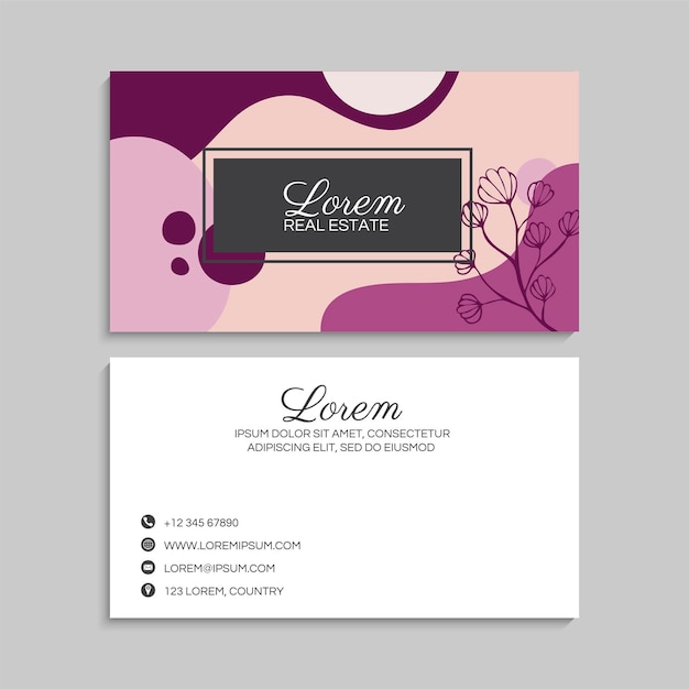 Vector abstract creative business cards set template Vector illustration