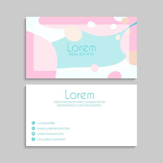 Vector abstract creative business cards set template Vector illustration