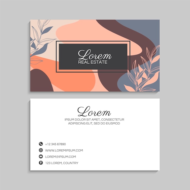 Vector abstract creative business cards set template Vector illustration