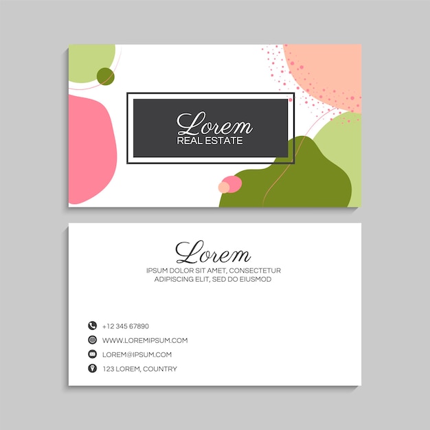 Vector abstract creative business cards set template Vector illustration