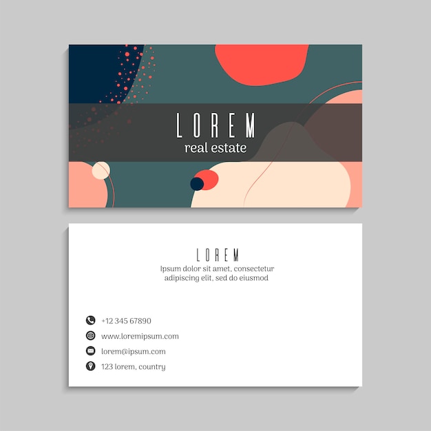 Vector abstract creative business cards set template Vector illustration