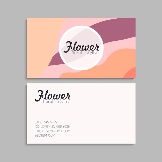 Vector abstract creative business cards set template Vector illustration