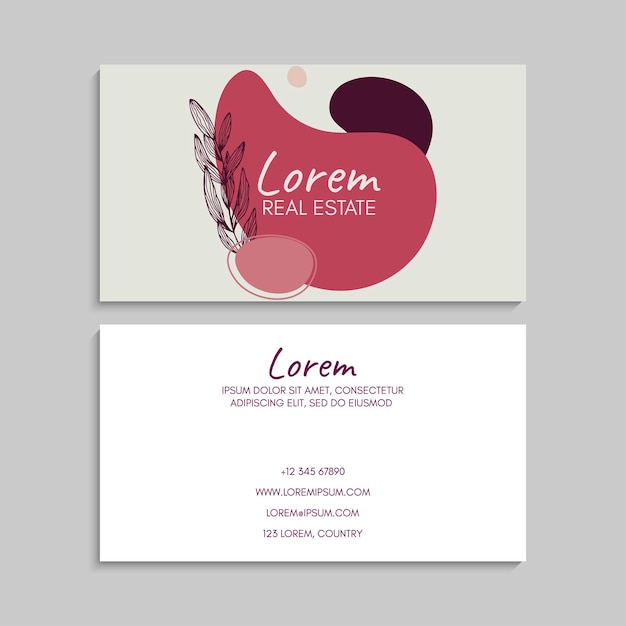 Vector abstract creative business cards set template Vector illustration