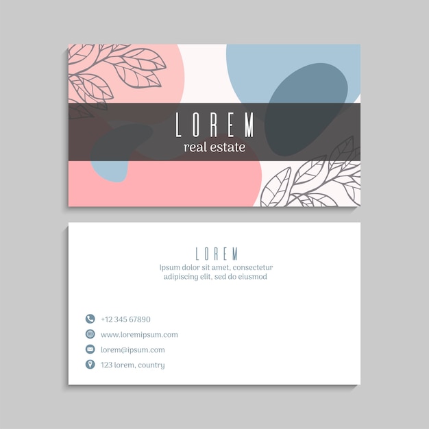 Vector abstract creative business cards set template Vector illustration